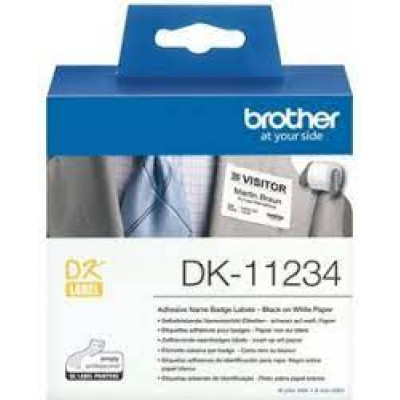 Brother DK-11234 - Paper - self-adhesive - black on white - 60 x 86 mm 260 label(s) (1 roll(s) x 260) die cut labels - for Brother QL-1100, QL-1110NWB, QL-600B, QL-600G, QL-600R, QL-800, QL-810W, QL-820NWB